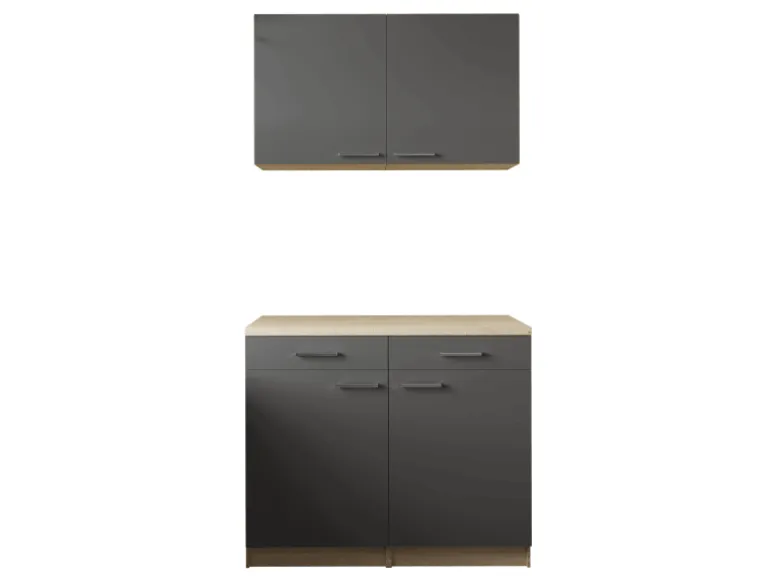 Respekta Küchenmöbel-Set 10 Merle 100 cm Grau