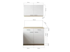 Respekta Küchenmöbel-Set 10 Merle 100 cm Weiß