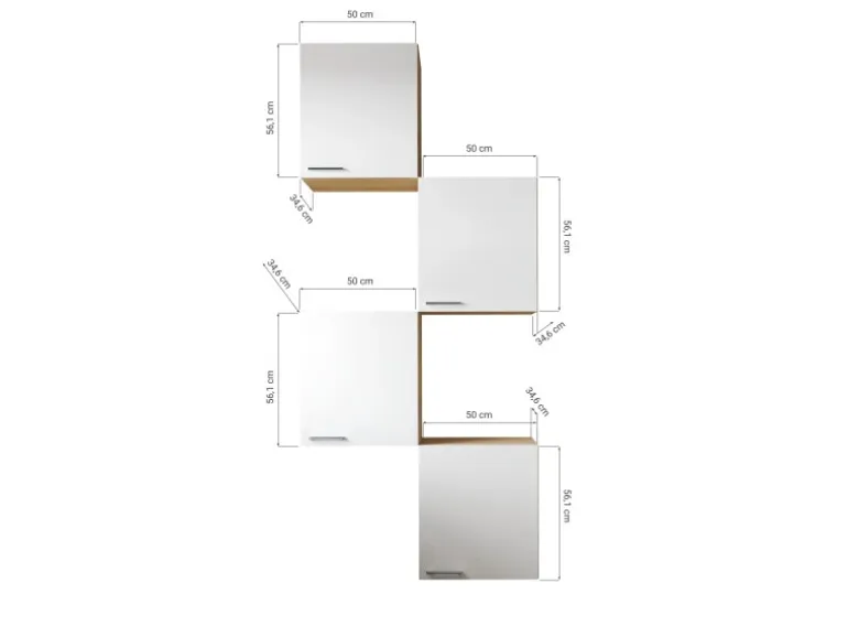 Respekta Küchenmöbel-Set 7 Merle 100 cm Weiß