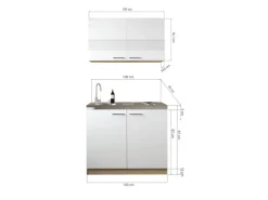 Respekta Küchenmöbel-Set 5 Merle 100 cm Weiß