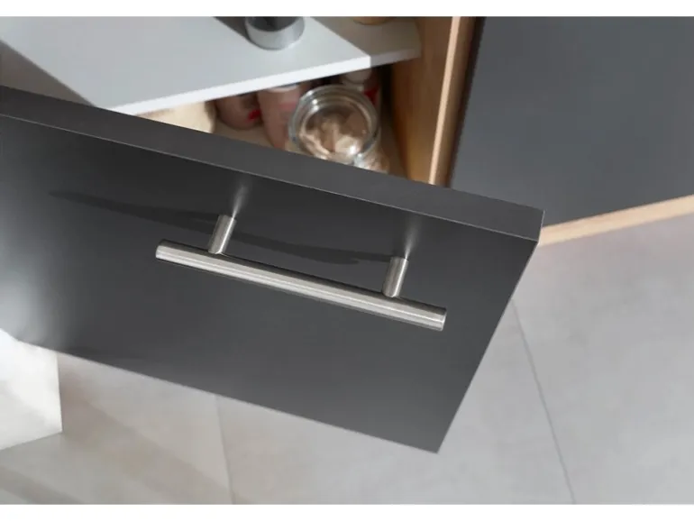 Respekta Küchenmöbel-Set 12 Merle 150 cm Grau
