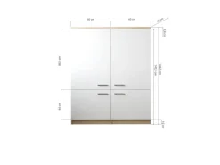 Respekta Küchenmöbel-Set 11 Merle 120 cm Grau