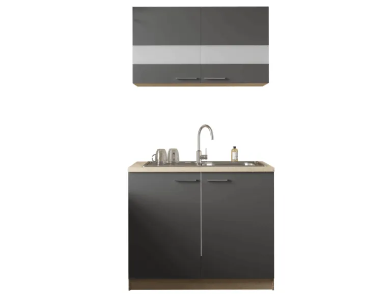 Respekta Küchenmöbel-Set 1 Merle 100 cm Grau