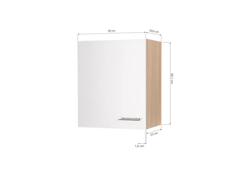 Respekta Küchen-Oberschrank Merle 50 cm Grau