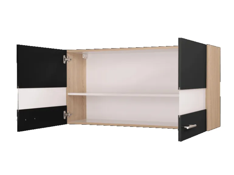 Respekta Küchen-Oberschrank Merle 110 cm Schwarz