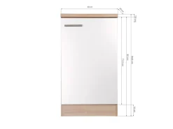 Respekta Küchen-Spülenunterschrank Merle 50 cm Grau
