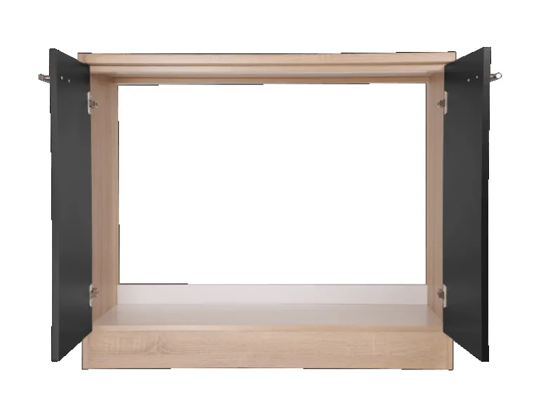 Respekta Küchen-Spülenunterschrank Merle 100 cm Schwarz