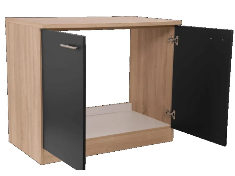 Respekta Küchen-Spülenunterschrank Merle 100 cm Schwarz