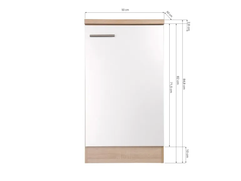 Respekta Küchen-Spülenunterschrank Merle 50 cm Weiß