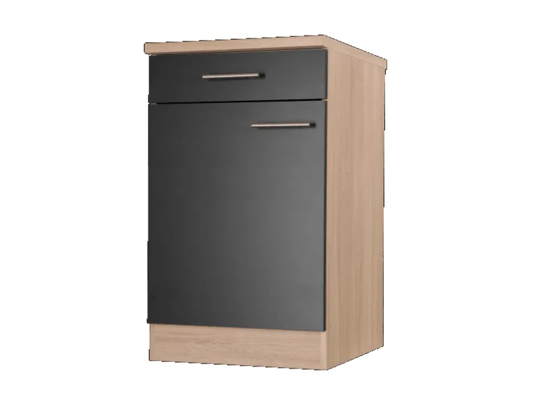 Respekta Küchen-Unterschrank Merle 50 cm Schwarz