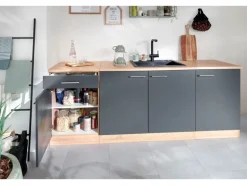 Respekta Küchen-Unterschrank Merle 50 cm Grau