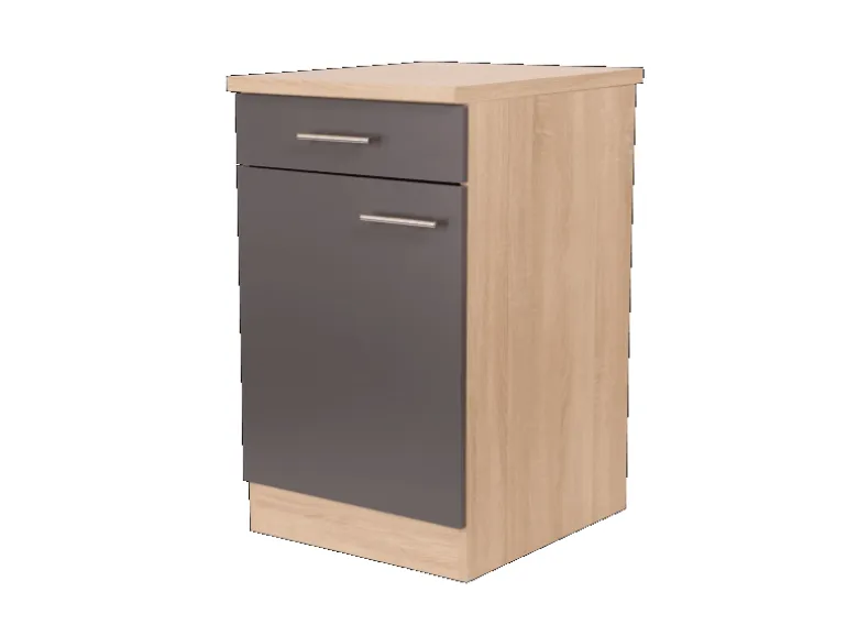 Respekta Küchen-Unterschrank Merle 50 cm Grau