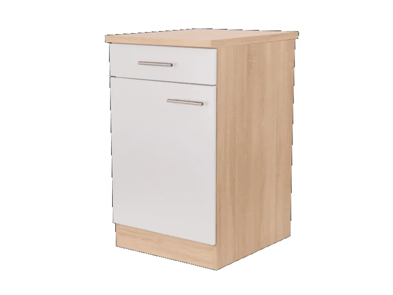 Respekta Küchen-Unterschrank Merle 50 cm Weiß
