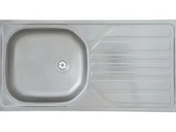 Respekta Küchenzeile KB150ESSMIC 150 cm Schwarz-Eiche Sägeräu Nachbildung