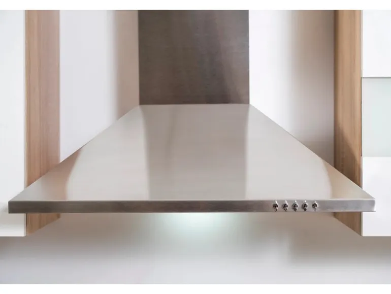 Respekta Küchenzeile KB210ESW 210 cm Weiß-Eiche Sägerau Nachbildung