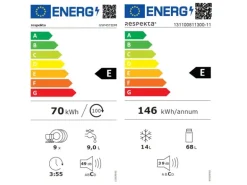 Respekta Küchenzeile KB195EYGMI 195 cm Grau-Eiche York Nachbildung