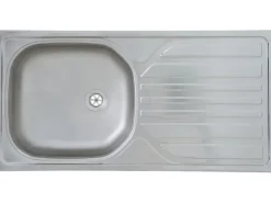 Respekta Küchenzeile KB150EYSMI 150 cm Schwarz-Eiche York Nachbildung