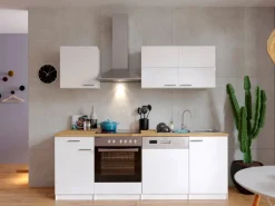 Respekta Küchenzeile KB220WWC 220 cm Weiß