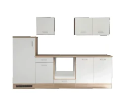 Respekta Küchenzeile Petunia LBKB270ENWP ohne E-Geräte 270 cm Weiß
