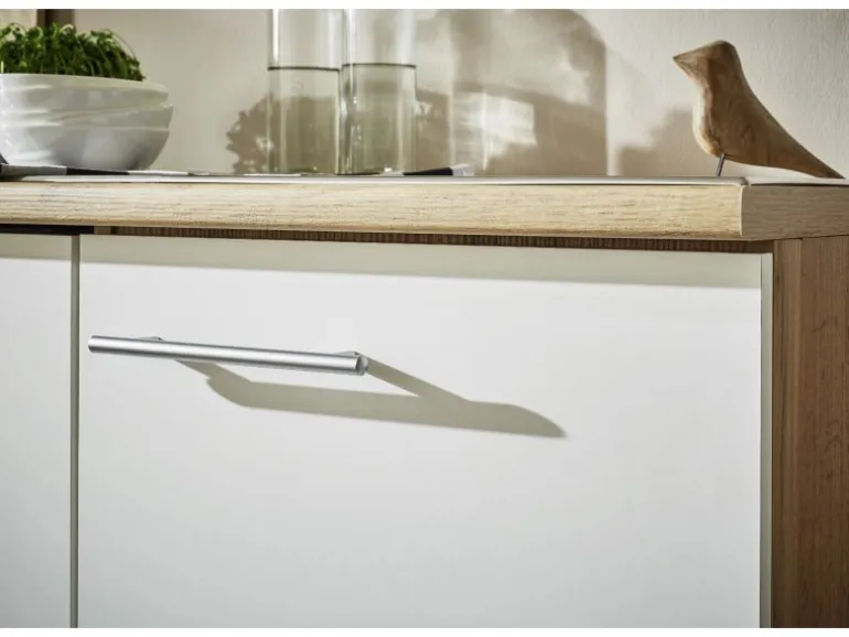 Respekta L-Küchenzeile Hilde LBBEKBL310EWC ohne E-Geräte 310 cm Weiß