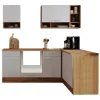 Respekta L-Küchenzeile Hilde LBBEKBL220EWC ohne E-Geräte 220 cm Weiß