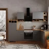 Respekta L-Küchenzeile Hilde LBBEKBL280EGC ohne E-Geräte 280 cm Grau