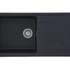 Respekta  Massivgranit-Einbauspüle Columbia 100 cm x 50 cm Schwarz