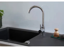 Respekta Massivgranit-Einbauspüle Columbia 100 cm x 50 cm Schwarz