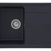 Respekta  Massivgranit-Einbauspüle Columbia 78 cm x 50 cm Schwarz