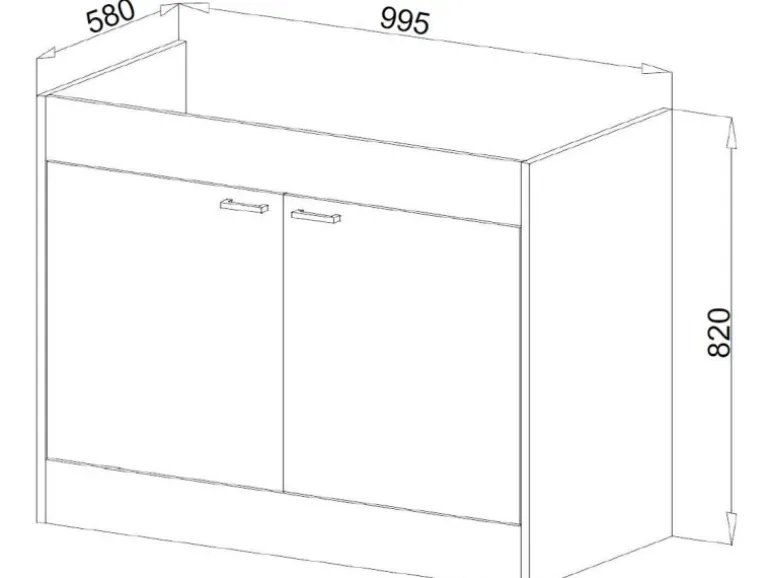 Respekta Miniküche Pantry100 ohne Kühlschrank Weiß