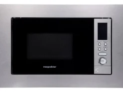 Respekta Premium Küchenzeile GLRP445HESWGKEOES Grifflos 445 cm Weiß Eiche NB