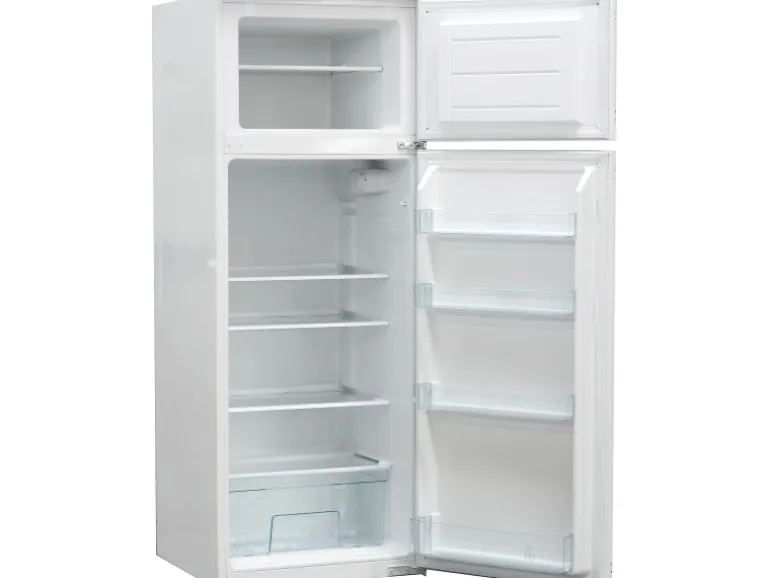Respekta Premium Küchenzeile Grifflos 445 cm Weiß Hochglanz-Eiche Sägerau
