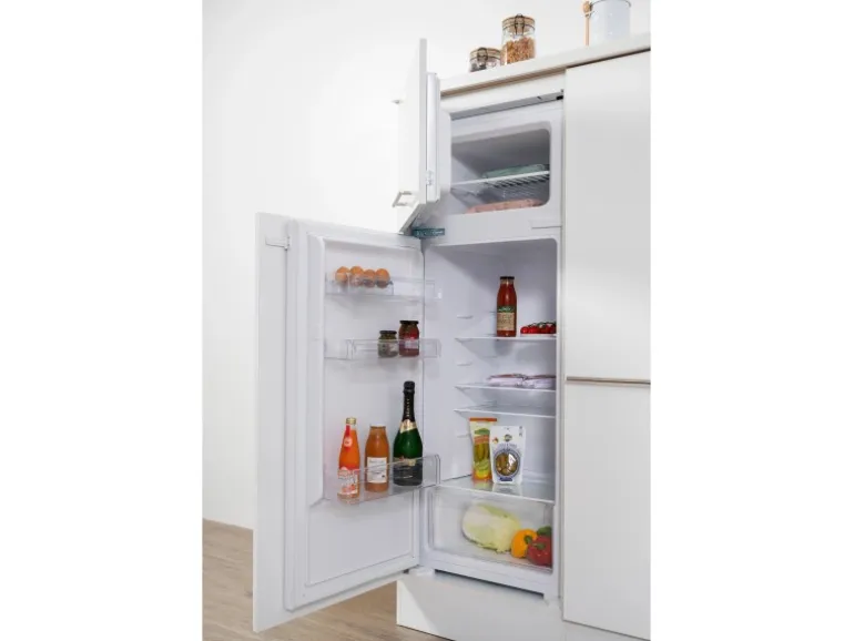 Respekta Premium Winkelküche RP290WGC 290 x 200 cm Grau Hochglanz-Weiß
