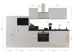 Respekta Selection Küchenzeile Elisabeth RS340AAH 340 cm Artisan Eiche Nachbild.