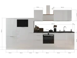 Respekta Selection Küchenzeile Elisabeth RS370WWH 370 cm Weiß