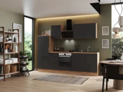 Respekta Selection Küchenzeile Elisabeth RS280AGH 280 cm Grau-Artisan Eiche Nb.