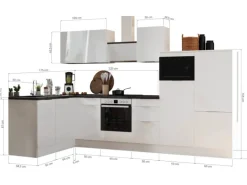 Respekta Selection Winkelküche Elisabeth RSL340WAH 340 cm Artisan Eiche Nb.-Weiß