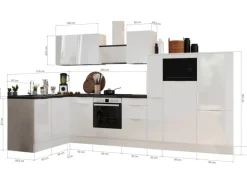 Respekta Selection Winkelküche Elisabeth RSL370AWH 370 cm Weiß-Artisan Eiche Nb.