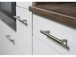 Respekta Winkelküche 280 cm Grau Seidenglanz-Eiche York Nachbildung