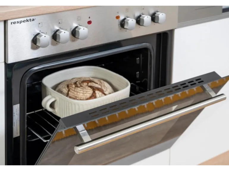 Respekta Winkelküche KBL310ESWS 310 cm Weiß-Eiche Sonoma Sägerau Nachbildung