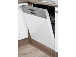 Respekta Winkelküche KBL370EYWMISGKE 370 cm Weiß Eiche York Nachbildung