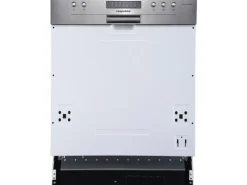 Respekta Winkelküche KBL310WSCGKEG 310 x 172 cm Schwarz-Weiß-Butcher Nussbaum