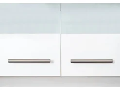 Respekta Winkelküche KBL280WWCG 280 x 172 cm Weiß-Butcher Nussbaum