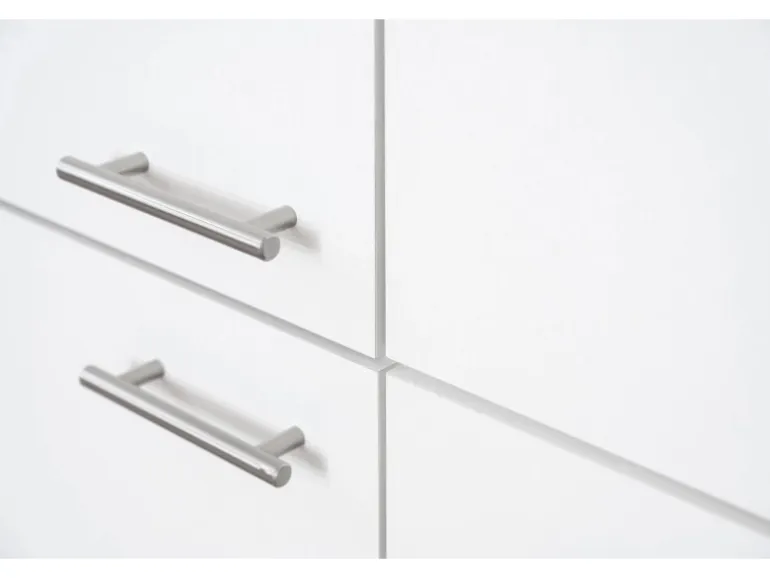 Respekta Winkelküche KBL280WWCG 280 x 172 cm Weiß-Butcher Nussbaum