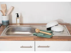 Respekta Winkelküche KBL280WWCG 280 x 172 cm Weiß-Butcher Nussbaum