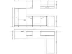 Respekta Winkelküche KBL310WWBSCG 310 x 172 cm Weiß-Beton Optik