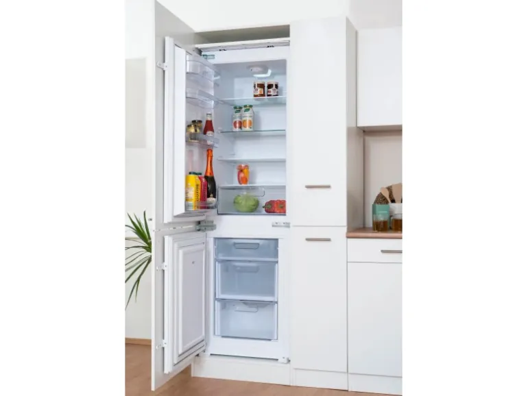 Respekta Winkelküche KBL310WWCGKEG 310 x 172 cm Weiß-Butcher Nussbaum