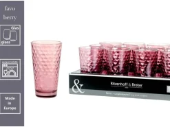 Ritzenhoff & Breker Favo Longdrinkgläser 400 ml 12er Set berry