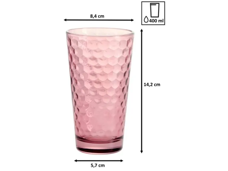 Ritzenhoff & Breker Favo Longdrinkgläser 400 ml 12er Set berry