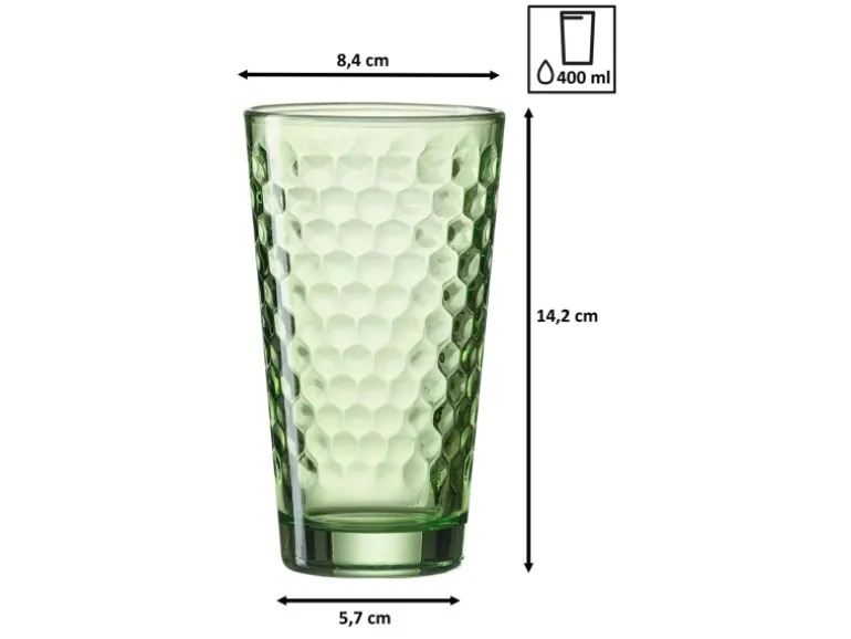 Ritzenhoff & Breker Favo Longdrinkgläser 400 ml 12er Set grün